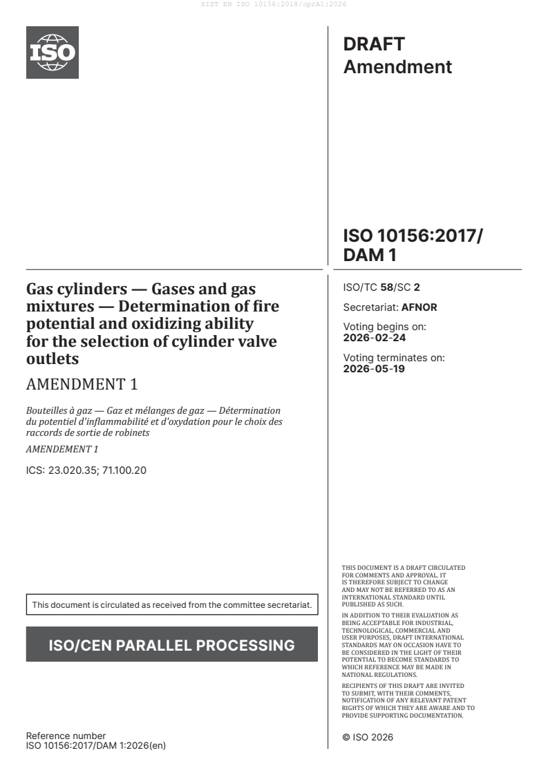 EN ISO 10156:2017/prA1 EN ISO 10156:2018/oprA1:2026 - Page 3 preview