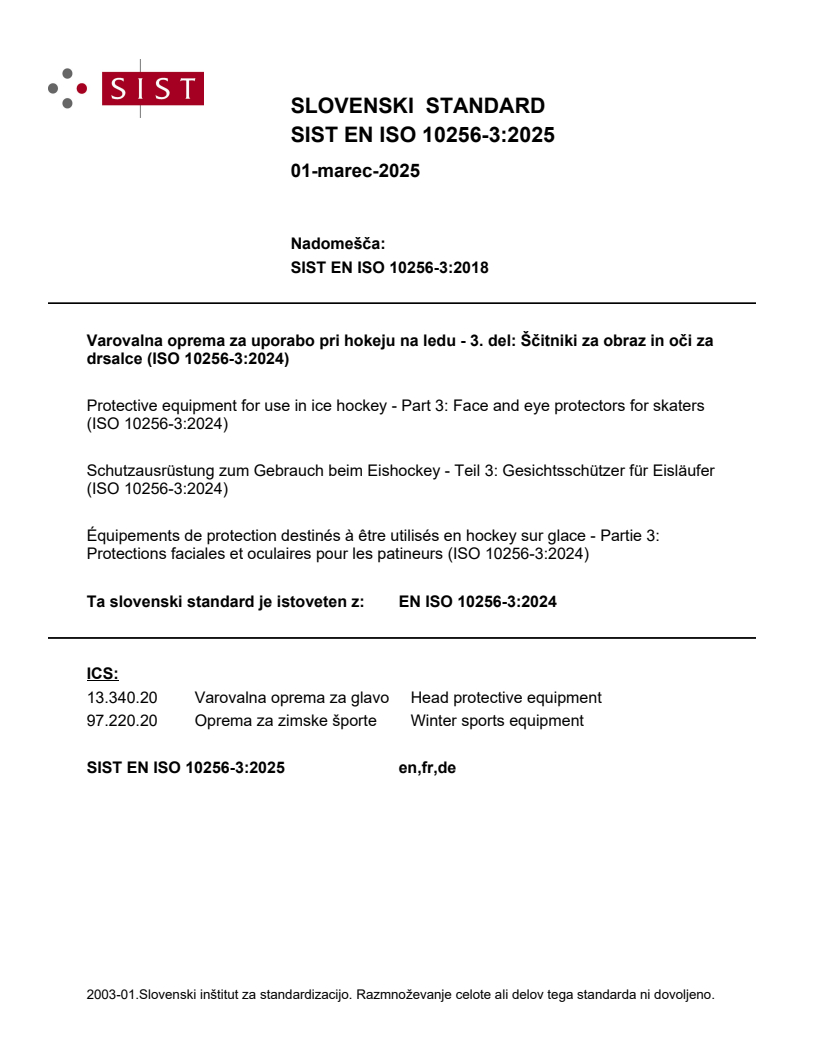 EN ISO 10256-3:2024 EN ISO 10256-3:2025 - Page 1 preview