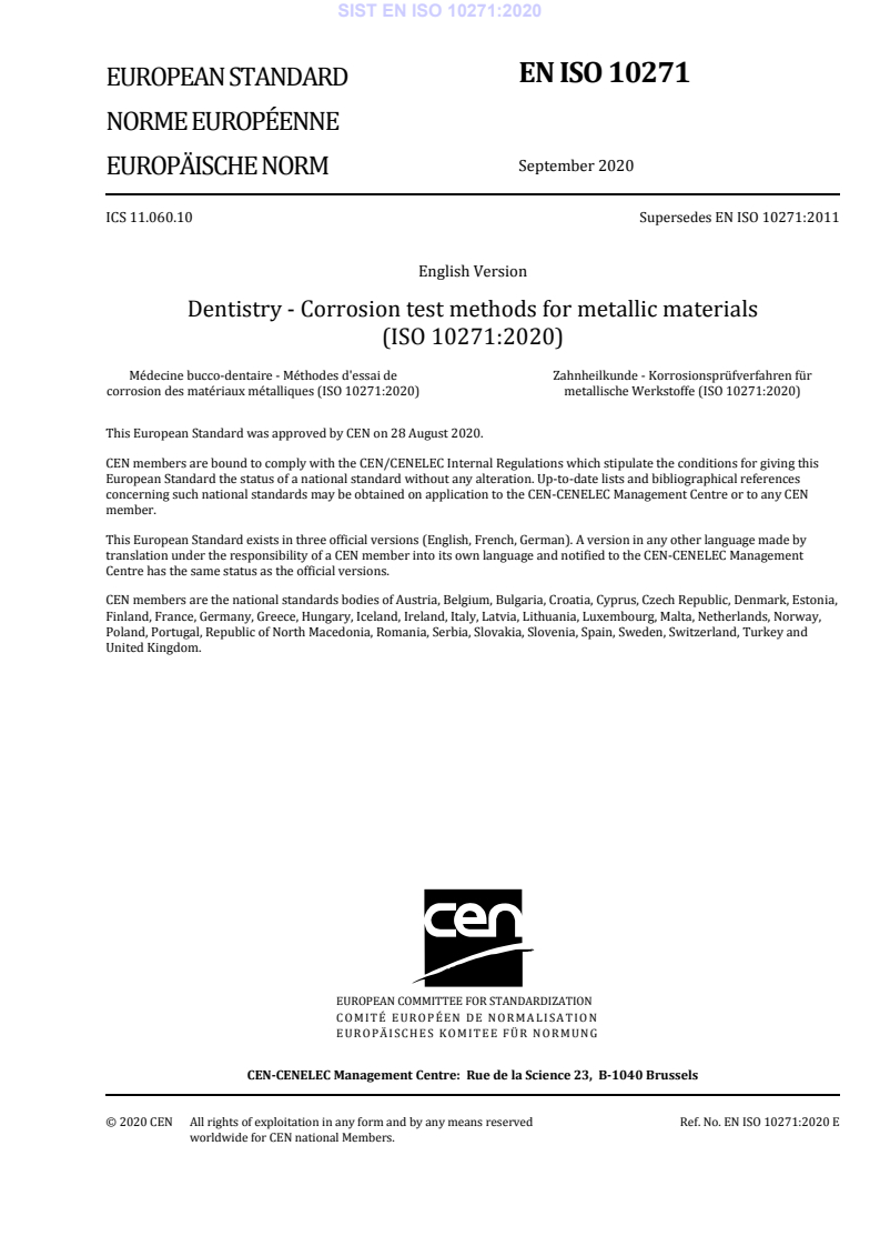 EN ISO 10271:2020 EN ISO 10271:2020 - Page 3 preview