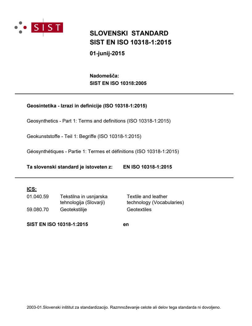 SIST EN ISO 10318-1:2015 SIST EN ISO 10318-1:2015 - Page 1 preview
