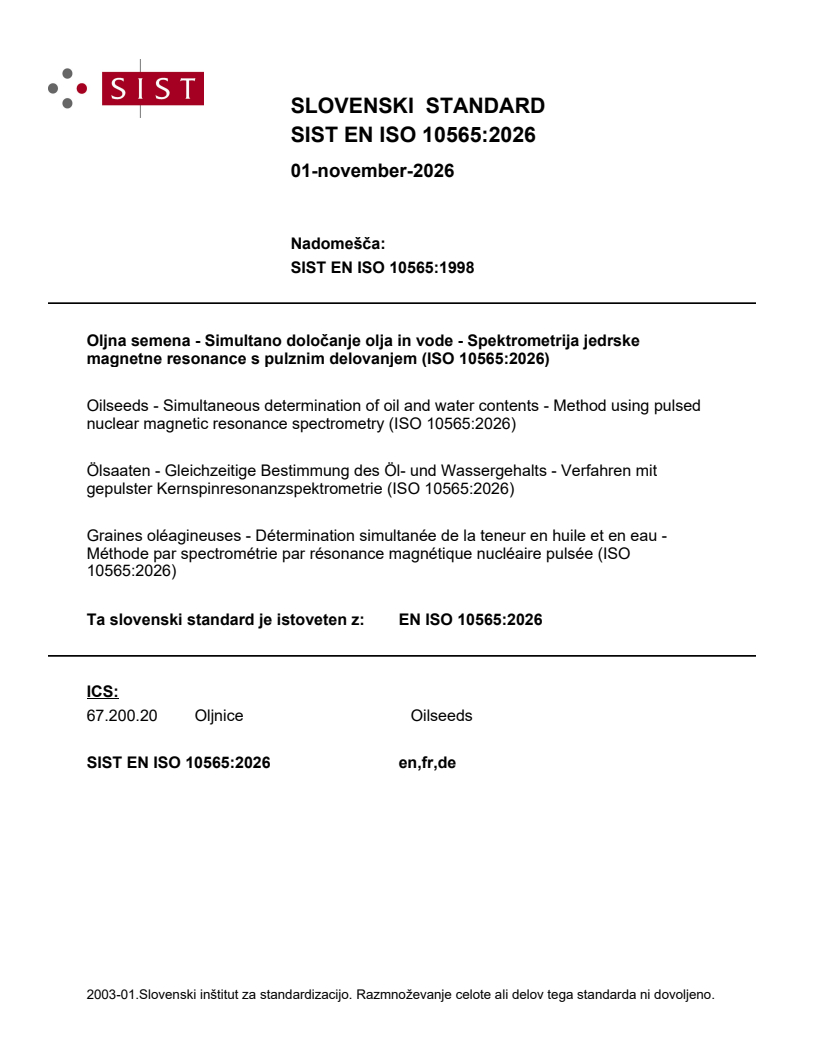 SIST EN ISO 10565:2026 SIST EN ISO 10565:2026 - Page 1 preview