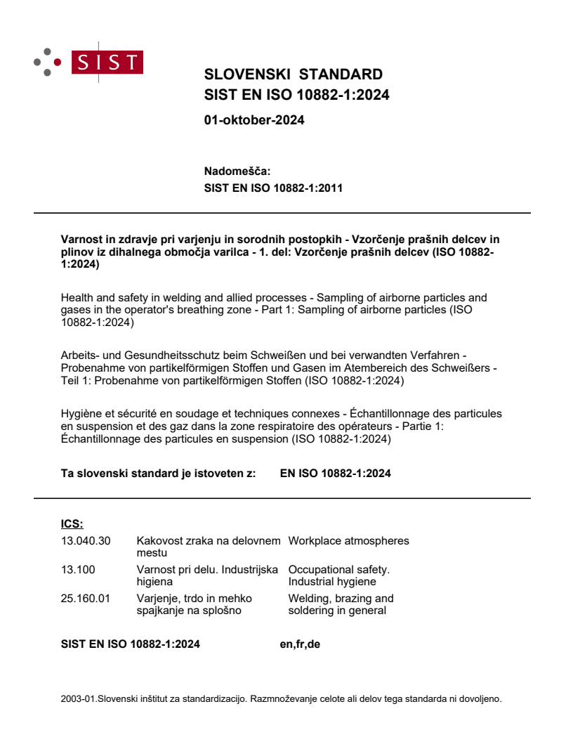 EN ISO 10882-1:2024 EN ISO 10882-1:2024 - Page 1 preview