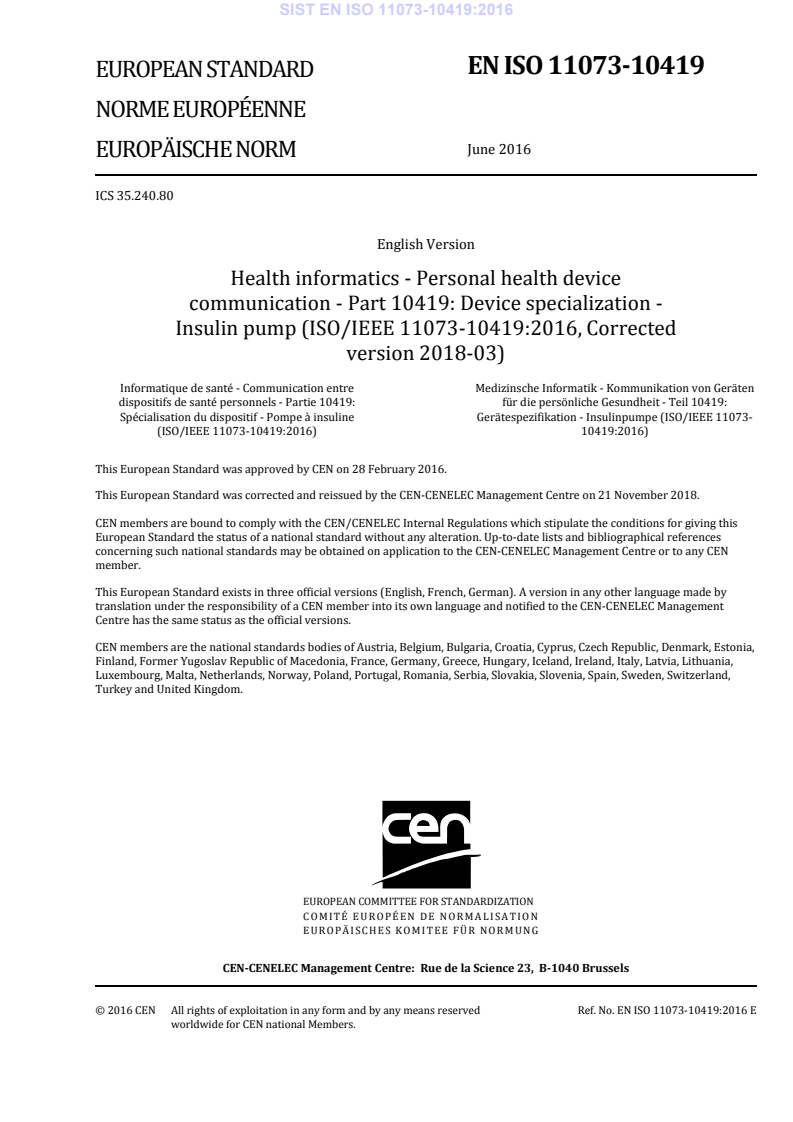 EN ISO 11073-10419:2016 EN ISO 11073-10419:2016 - Page 3 preview