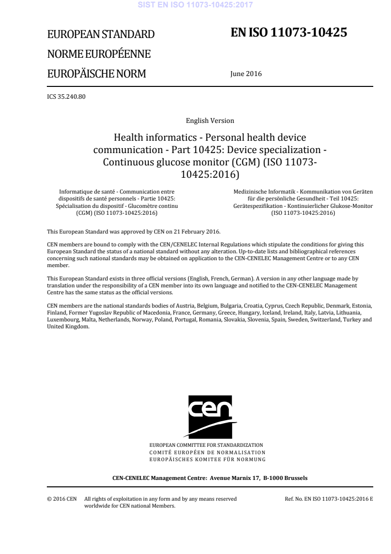 EN ISO 11073-10425:2016 EN ISO 11073-10425:2017 - BARVE - Page 3 preview
