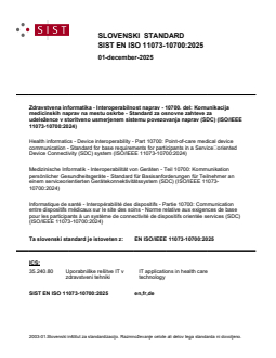 SIST EN ISO 11073-10700:2025 - BARVE - Page 1 preview