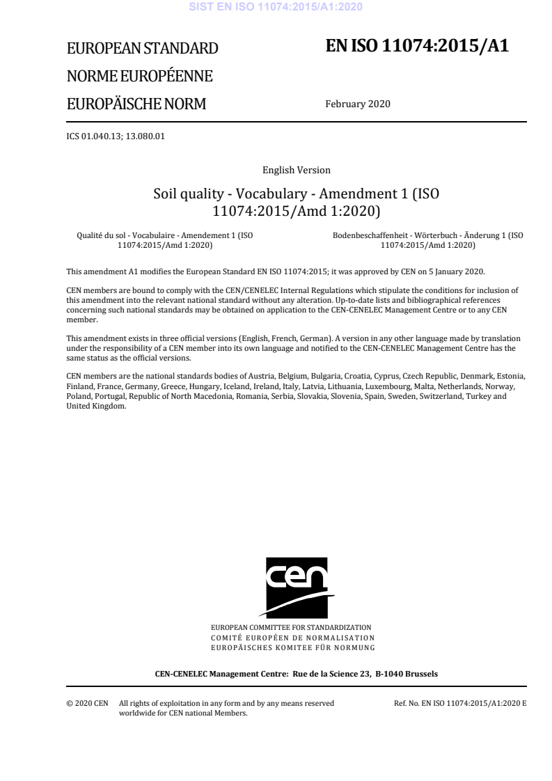 EN ISO 11074:2015/A1:2020 EN ISO 11074:2015/A1:2020 - Page 3 preview
