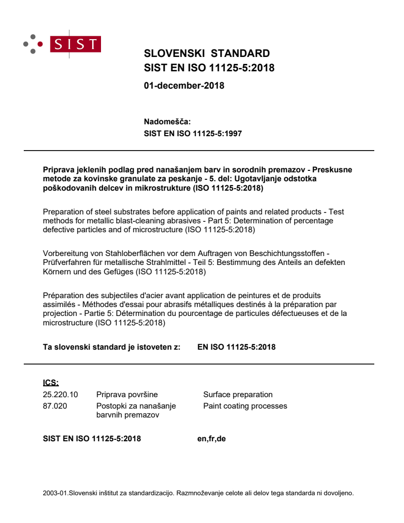 EN ISO 11125-5:2018 EN ISO 11125-5:2018 - Page 1 preview