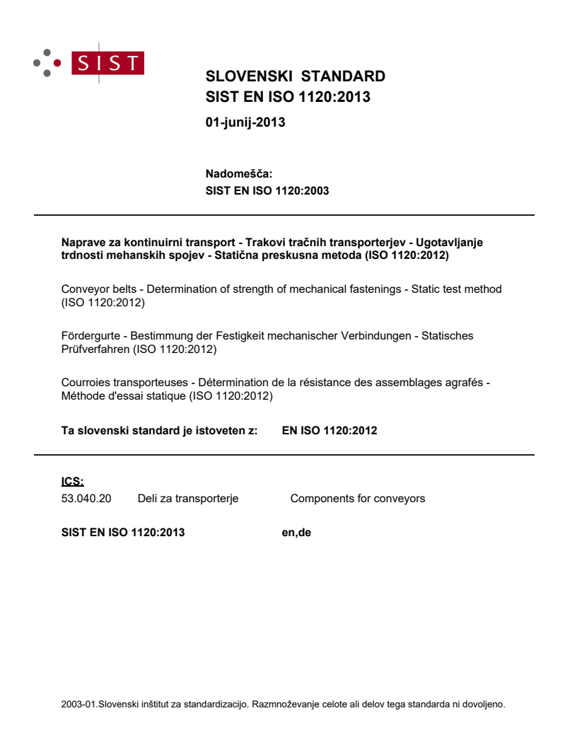 EN ISO 1120:2012 EN ISO 1120:2013 - Page 1 preview