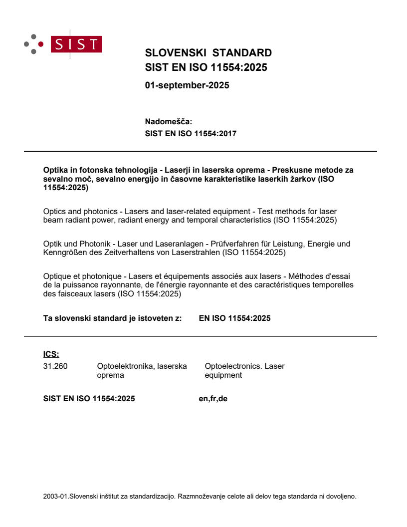 EN ISO 11554:2025