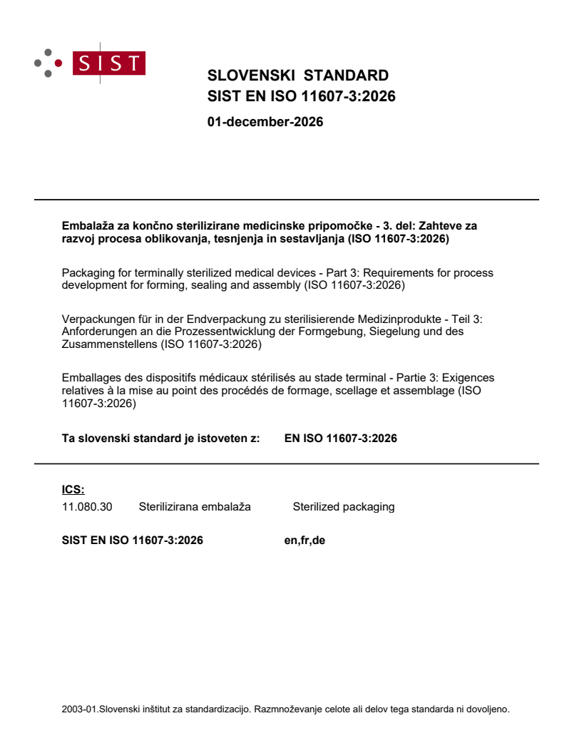 SIST EN ISO 11607-3:2026 SIST EN ISO 11607-3:2026 - Page 1 preview