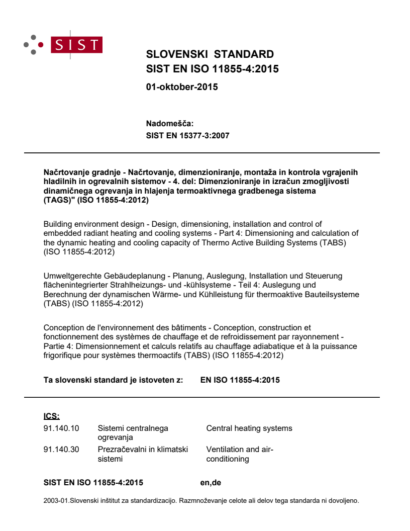 EN ISO 11855-4:2015 EN ISO 11855-4:2015 - BARVE - Page 1 preview