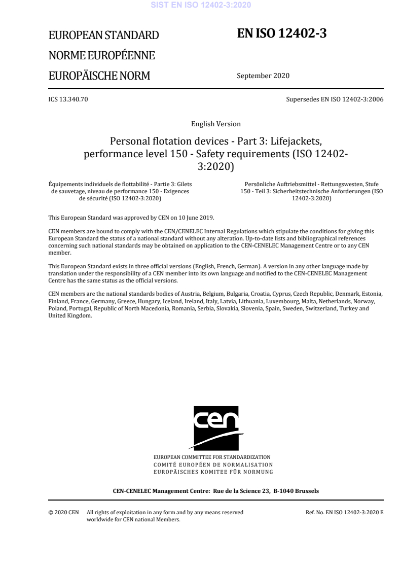 EN ISO 12402-3:2020 EN ISO 12402-3:2020 - Page 3 preview