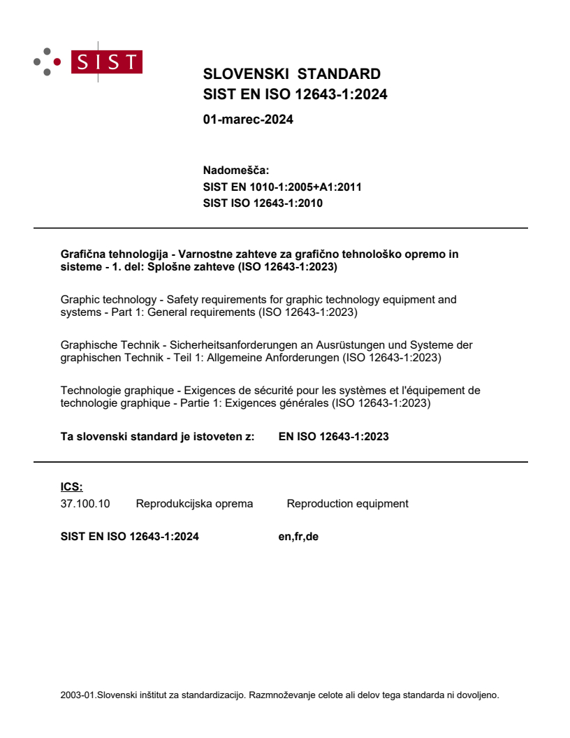 EN ISO 12643-1:2023 EN ISO 12643-1:2024 - Page 1 preview