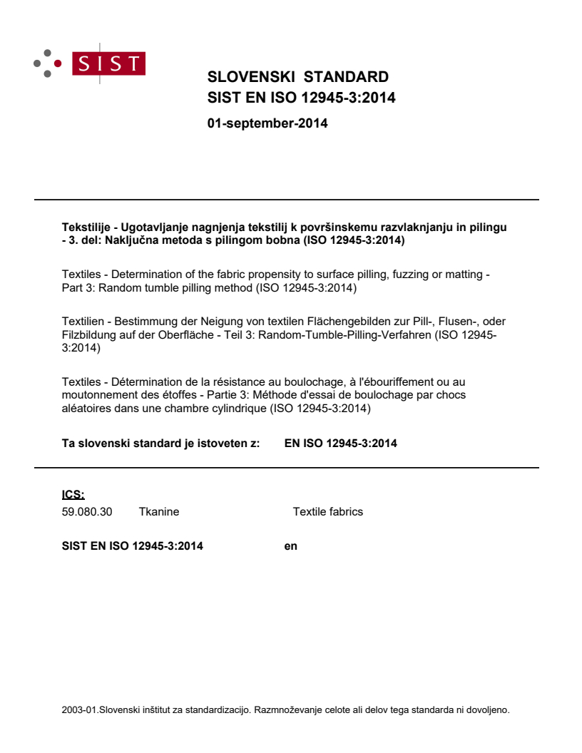 EN ISO 12945-3:2014 EN ISO 12945-3:2014 - BARVE - Page 1 preview