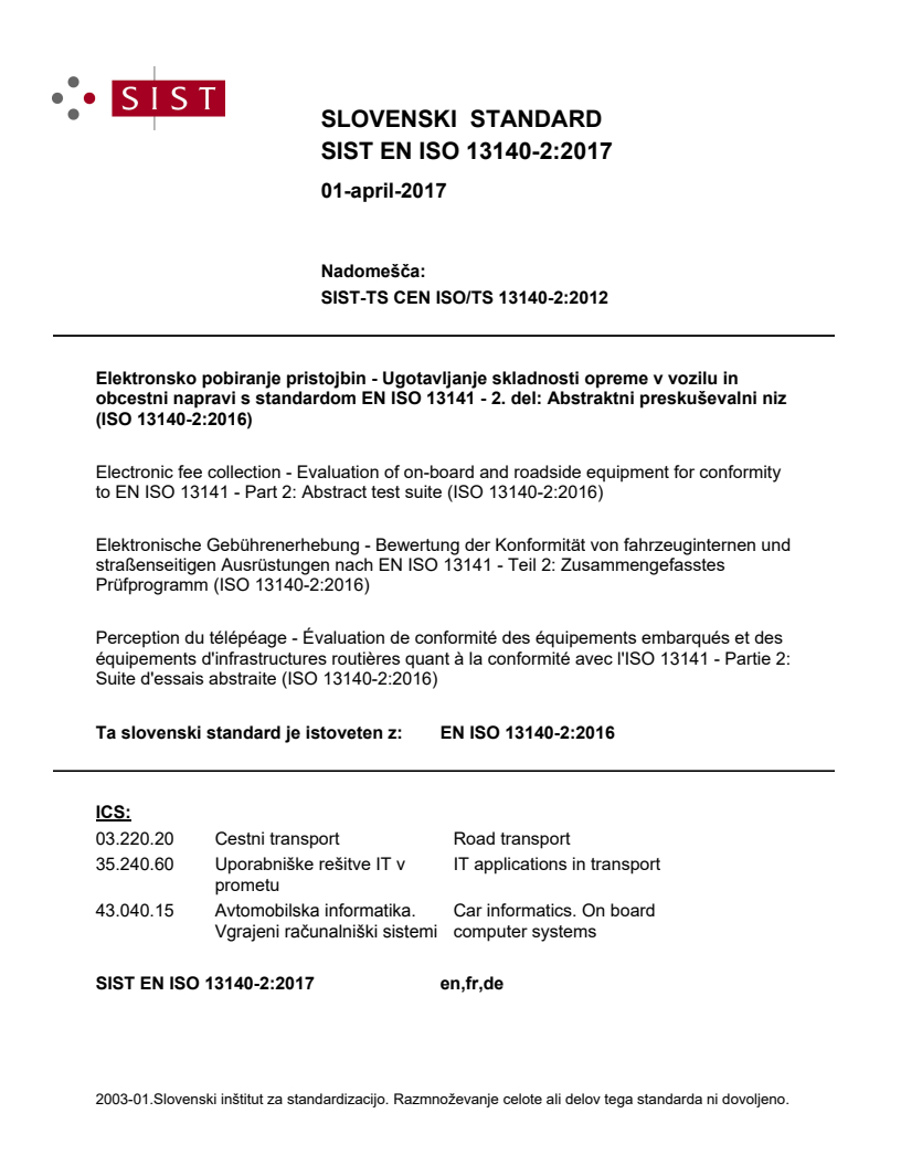 EN ISO 13140-2:2016 EN ISO 13140-2:2017 - Page 1 preview