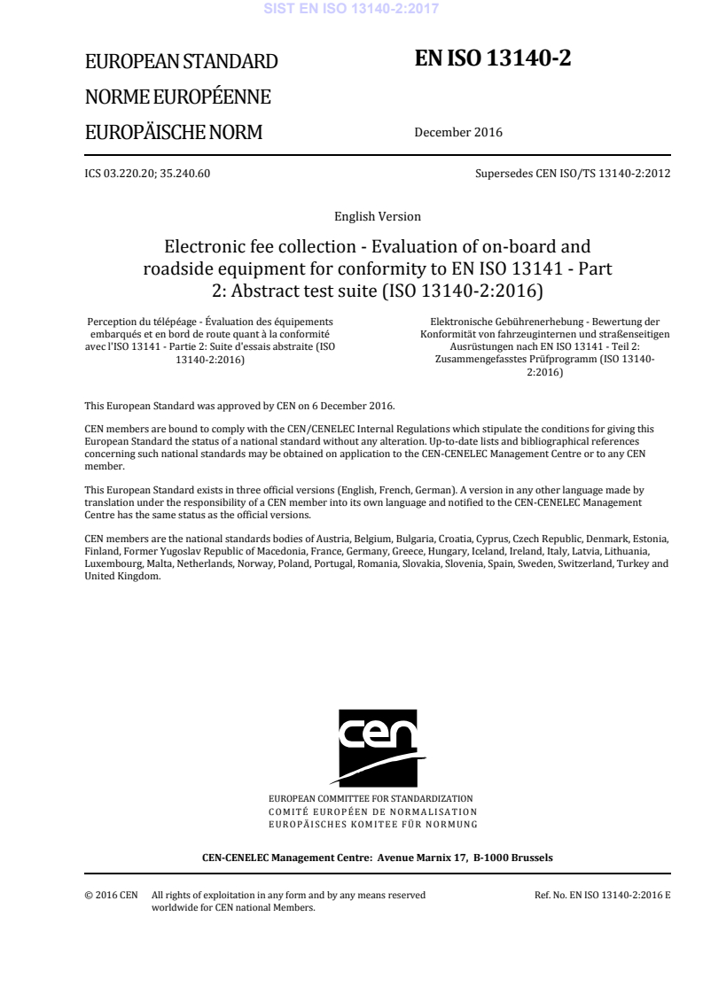 EN ISO 13140-2:2016 EN ISO 13140-2:2017 - Page 3 preview