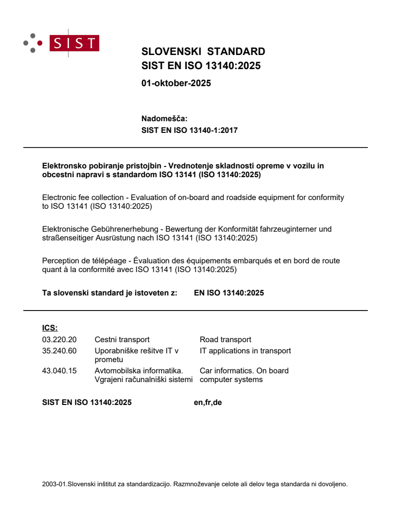 EN ISO 13140:2025