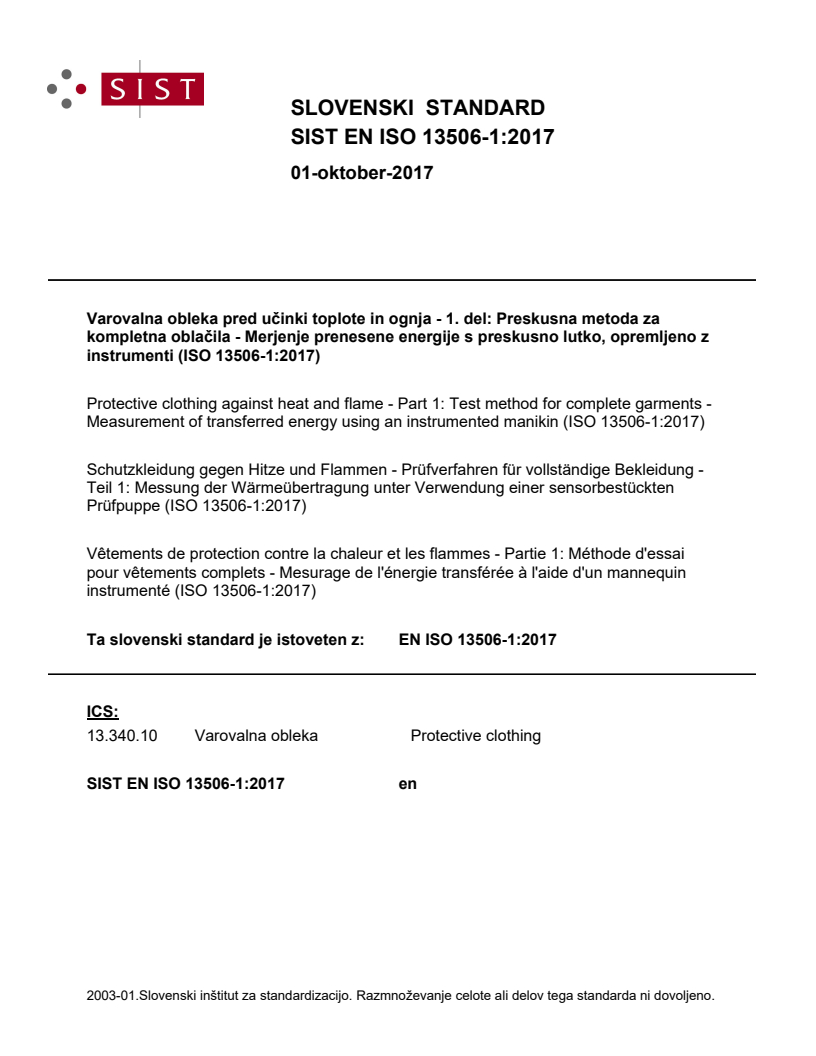 EN ISO 13506-1:2017 EN ISO 13506-1:2017 - Page 1 preview