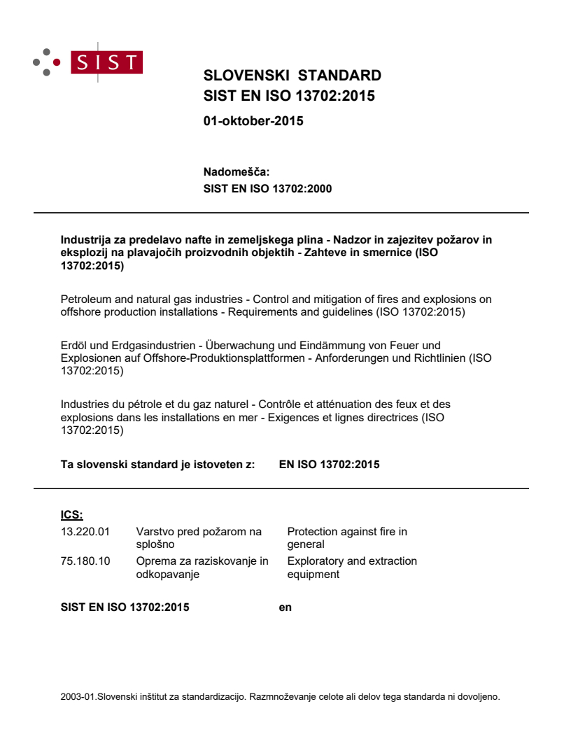 EN ISO 13702:2015 EN ISO 13702:2015 - Page 1 preview