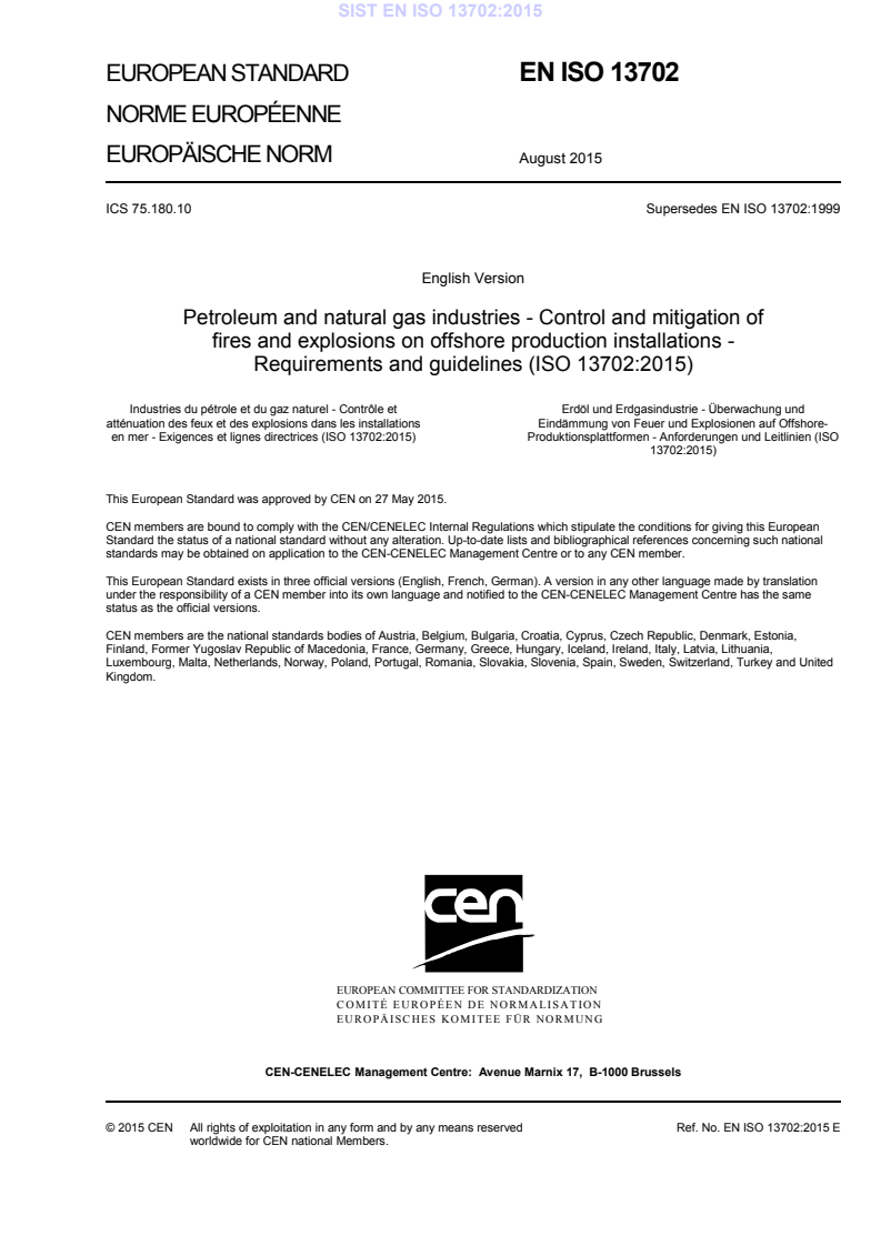 EN ISO 13702:2015 EN ISO 13702:2015 - Page 3 preview
