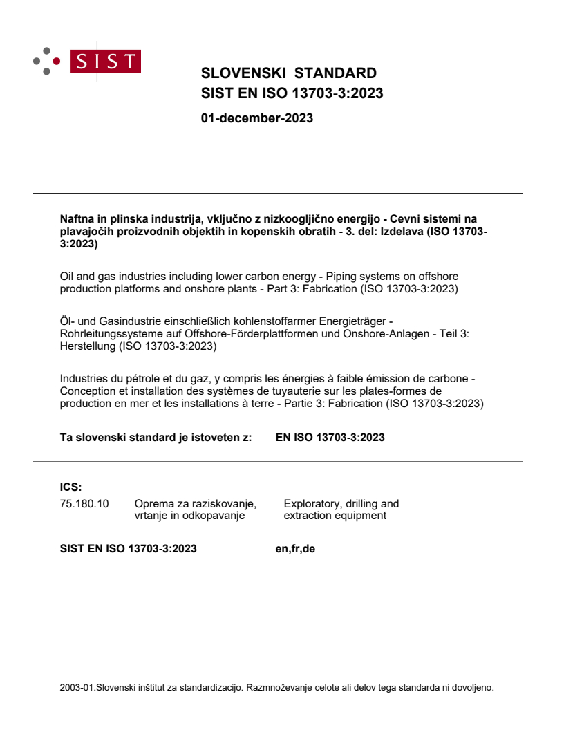 EN ISO 13703-3:2023 EN ISO 13703-3:2023 - BARVE - Page 1 preview