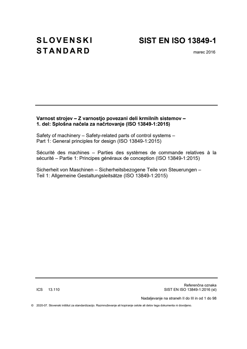 EN ISO 13849-1:2015 EN ISO 13849-1:2016 - Page 1 preview