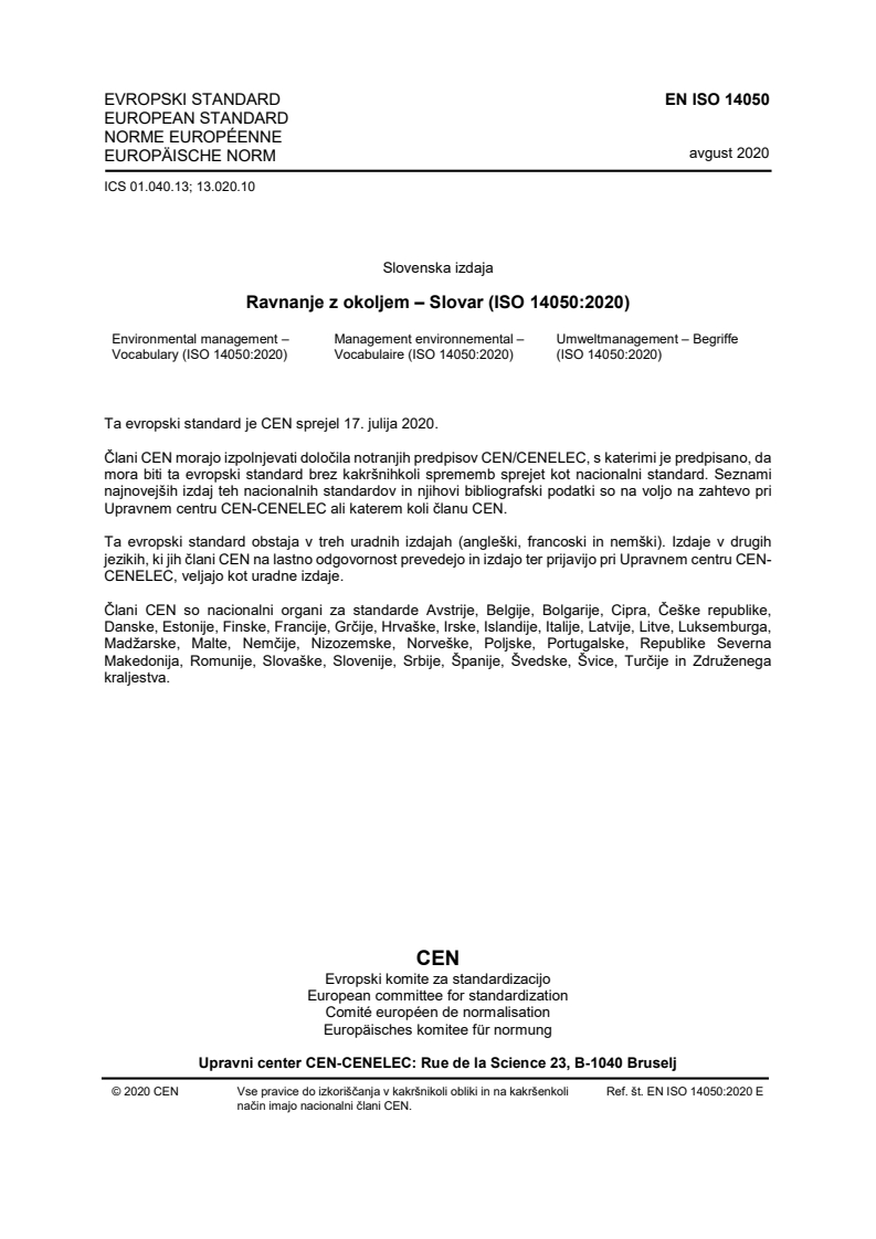 EN ISO 14050:2020 EN ISO 14050:2020 - Page 3 preview