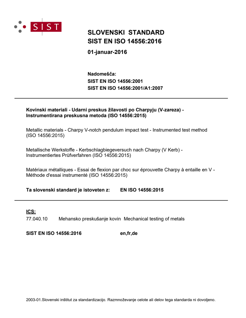 EN ISO 14556:2015 EN ISO 14556:2016 - Page 1 preview