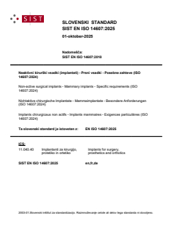SIST EN ISO 14607:2025 - Page 1 preview