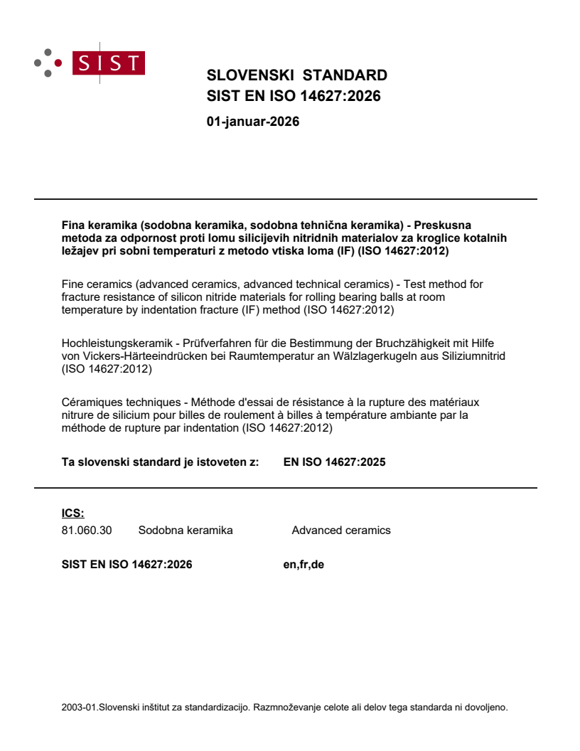 SIST EN ISO 14627:2026 SIST EN ISO 14627:2026