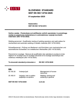 EN ISO 14732:2025 - Page 1 preview