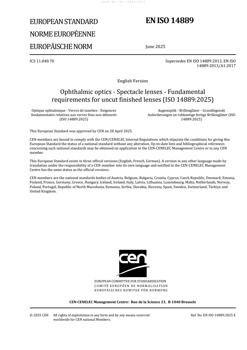 EN ISO 14889:2025