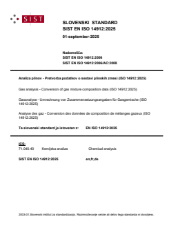 EN ISO 14912:2025 - Page 1 preview