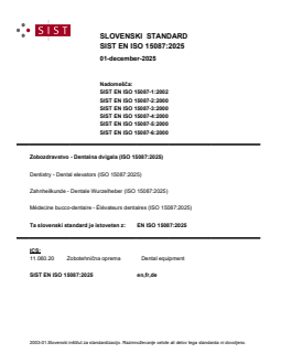 EN ISO 15087:2025 EN ISO 15087:2025 - Page 1 preview