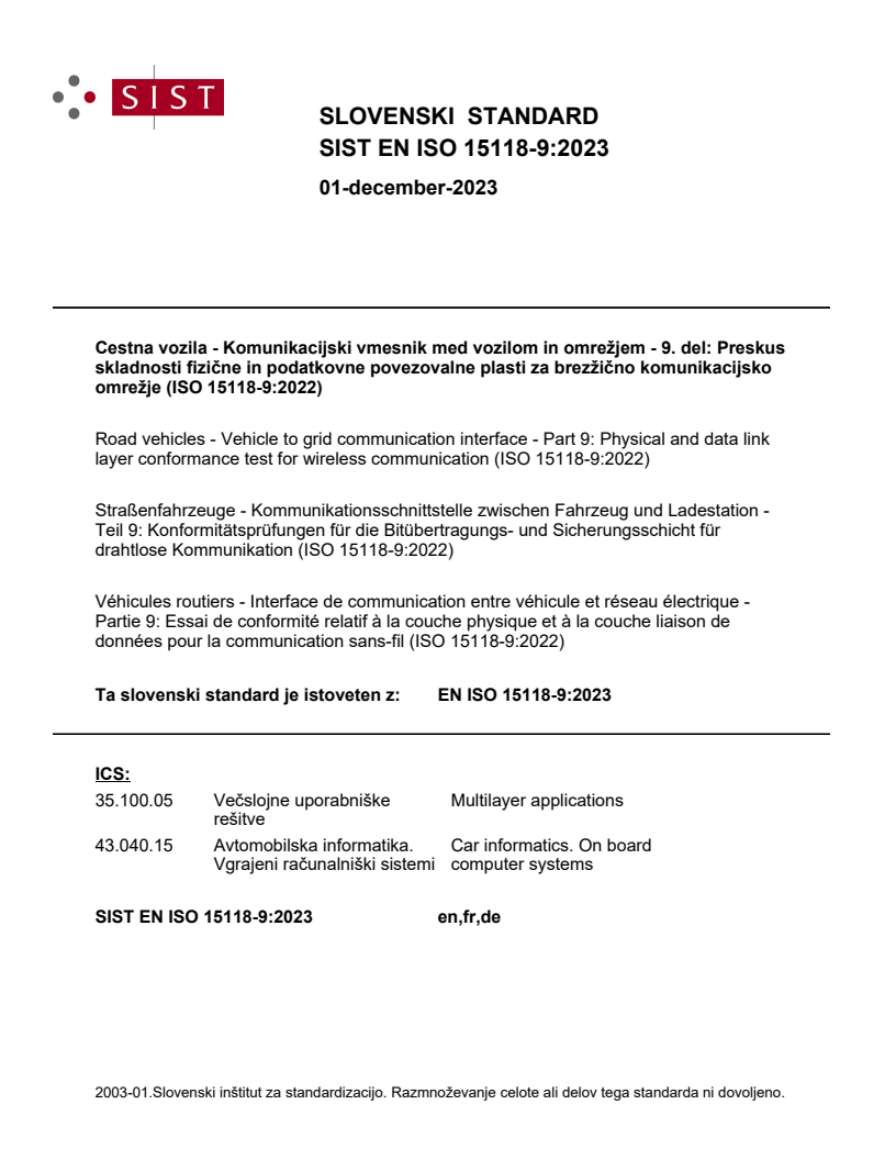 EN ISO 15118-9:2023 EN ISO 15118-9:2023 - Page 1 preview