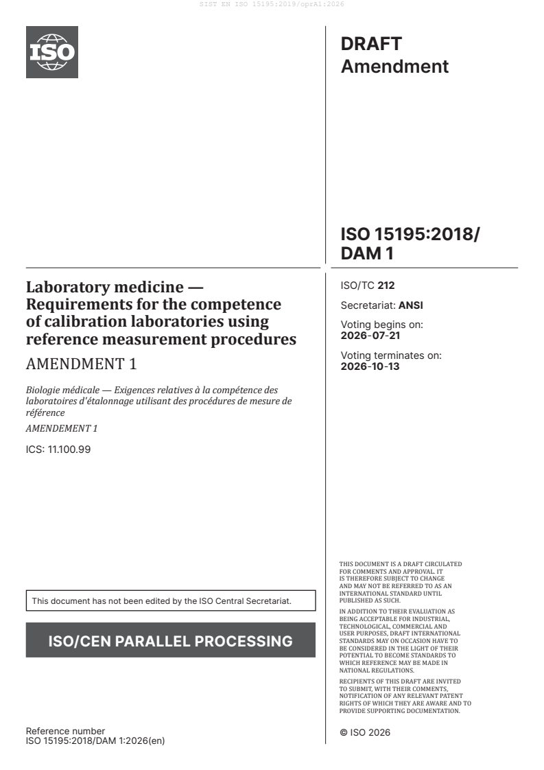 EN ISO 15195:2019/prA1 EN ISO 15195:2019/oprA1:2026 - Page 3 preview