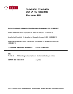 SIST EN ISO 15363:2025 SIST EN ISO 15363:2025 - Page 1 preview
