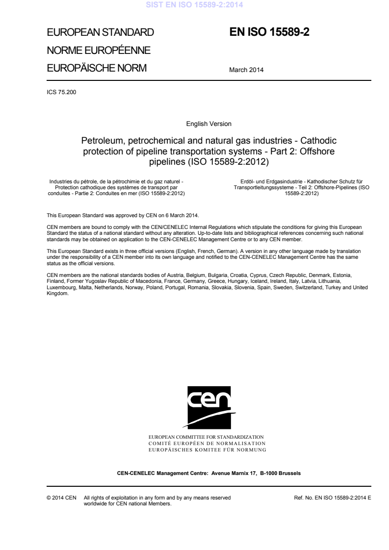 EN ISO 15589-2:2014 EN ISO 15589-2:2014 - Page 3 preview