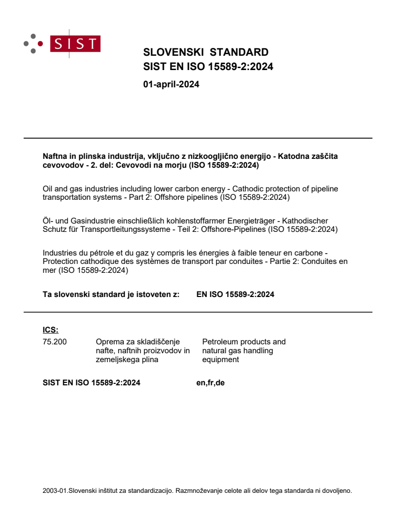 EN ISO 15589-2:2024 EN ISO 15589-2:2024 - Page 1 preview