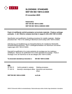 EN ISO 15614-2:2025 EN ISO 15614-2:2025 - Page 1 preview