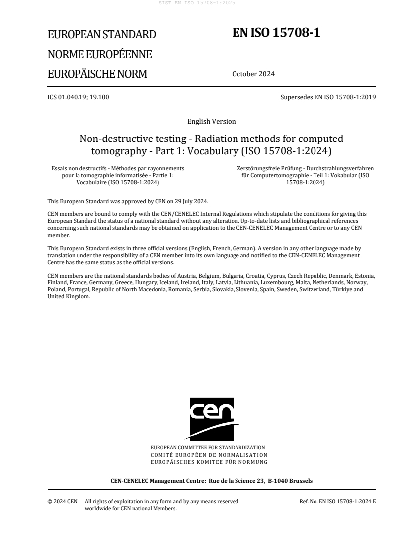 SIST EN ISO 15708-1:2025 SIST EN ISO 15708-1:2025 - Page 3 preview