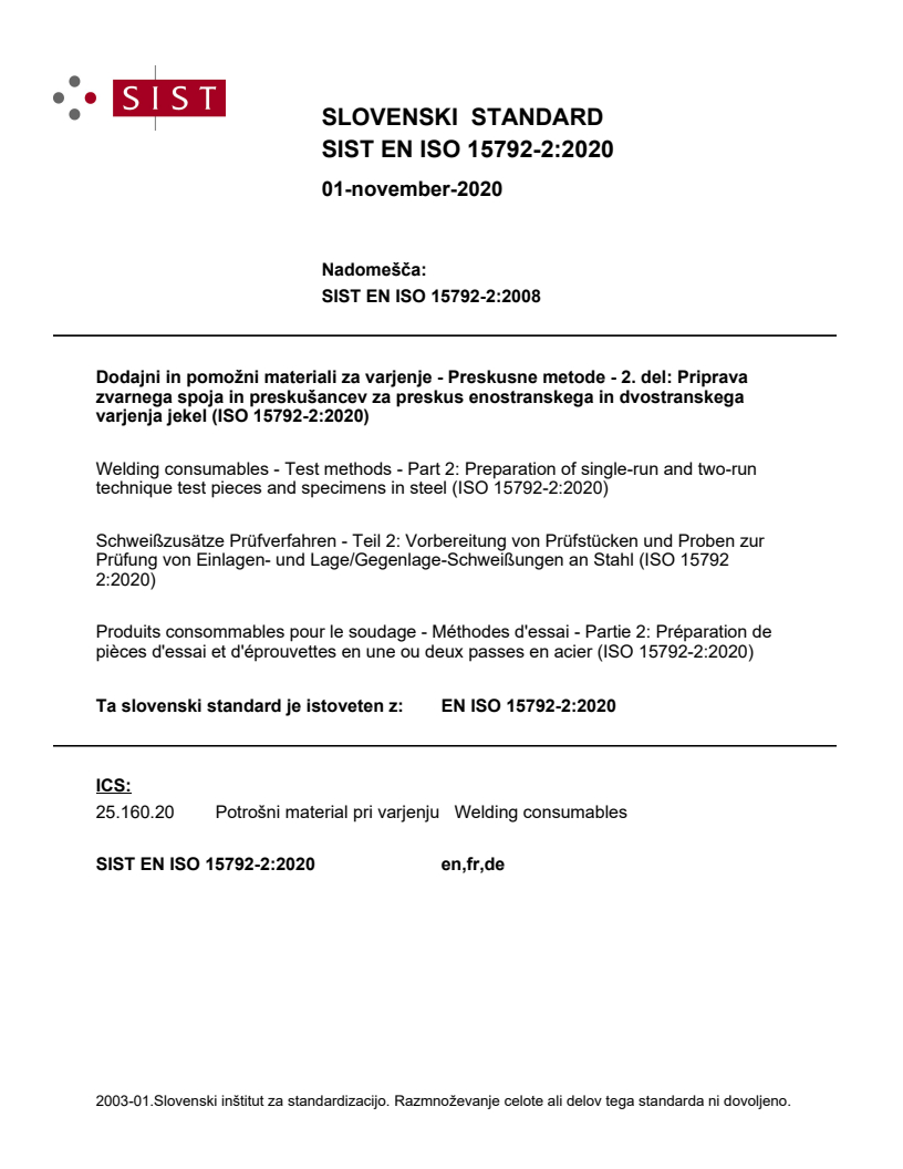 EN ISO 15792-2:2020 EN ISO 15792-2:2020 - Page 1 preview