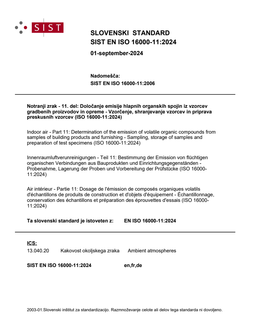 EN ISO 16000-11:2024 EN ISO 16000-11:2024 - Page 1 preview