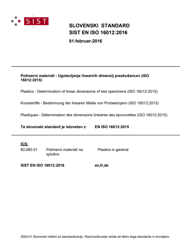 EN ISO 16012:2015 EN ISO 16012:2016 - BARVE - Page 1 preview