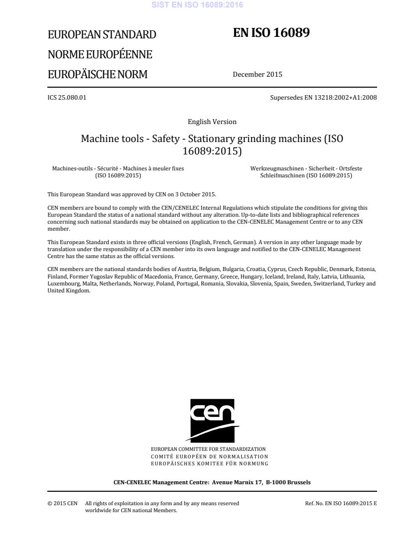 EN ISO 16089:2015 EN ISO 16089:2016 - BARVE - Page 3 preview