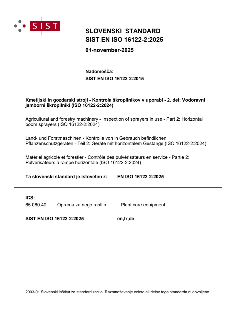 SIST EN ISO 16122-2:2025