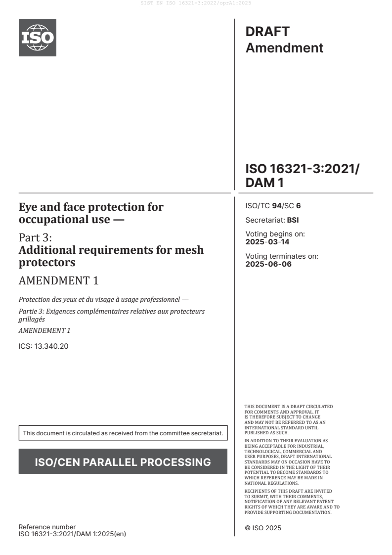EN ISO 16321-3:2022/oprA1:2025