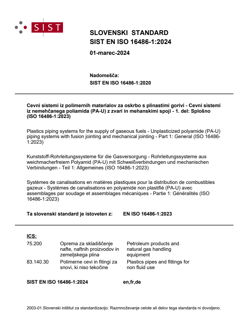 EN ISO 16486-1:2023 EN ISO 16486-1:2024 - Page 1 preview
