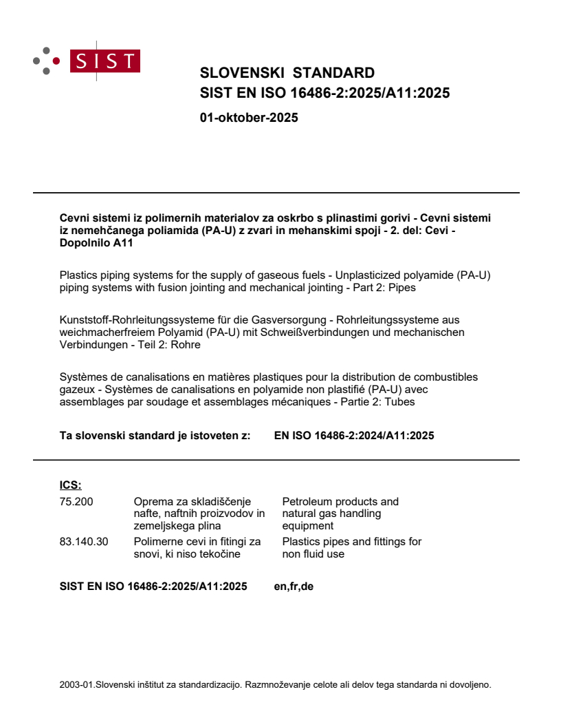 EN ISO 16486-2:2025/A11:2025