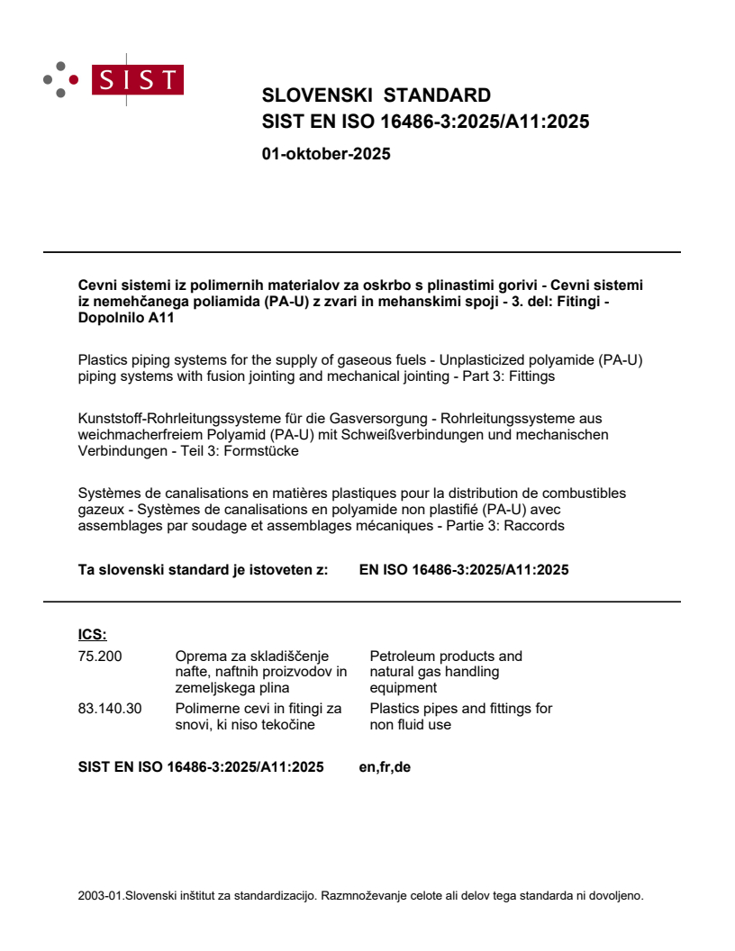 EN ISO 16486-3:2025/A11:2025